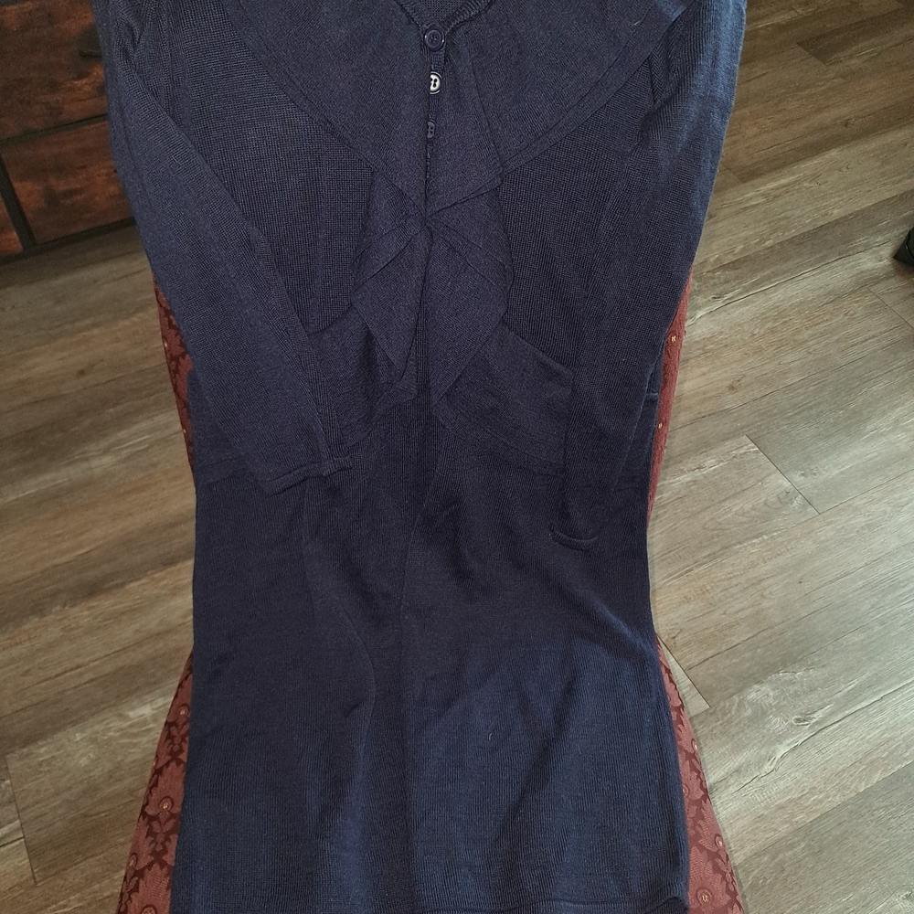 Navy Blue Long Sleeve Cardigan